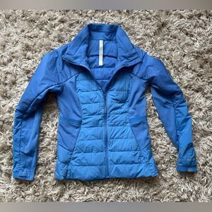 Lululemon Athletica Blue Puffer Jacket down for it all. No hood. 10